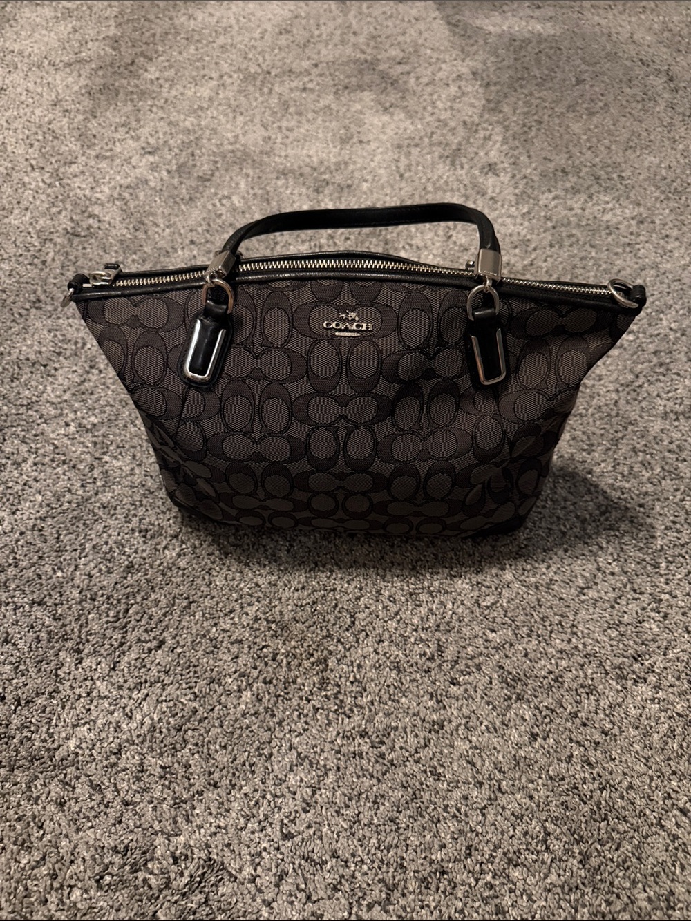 Coach Black Signature Tote